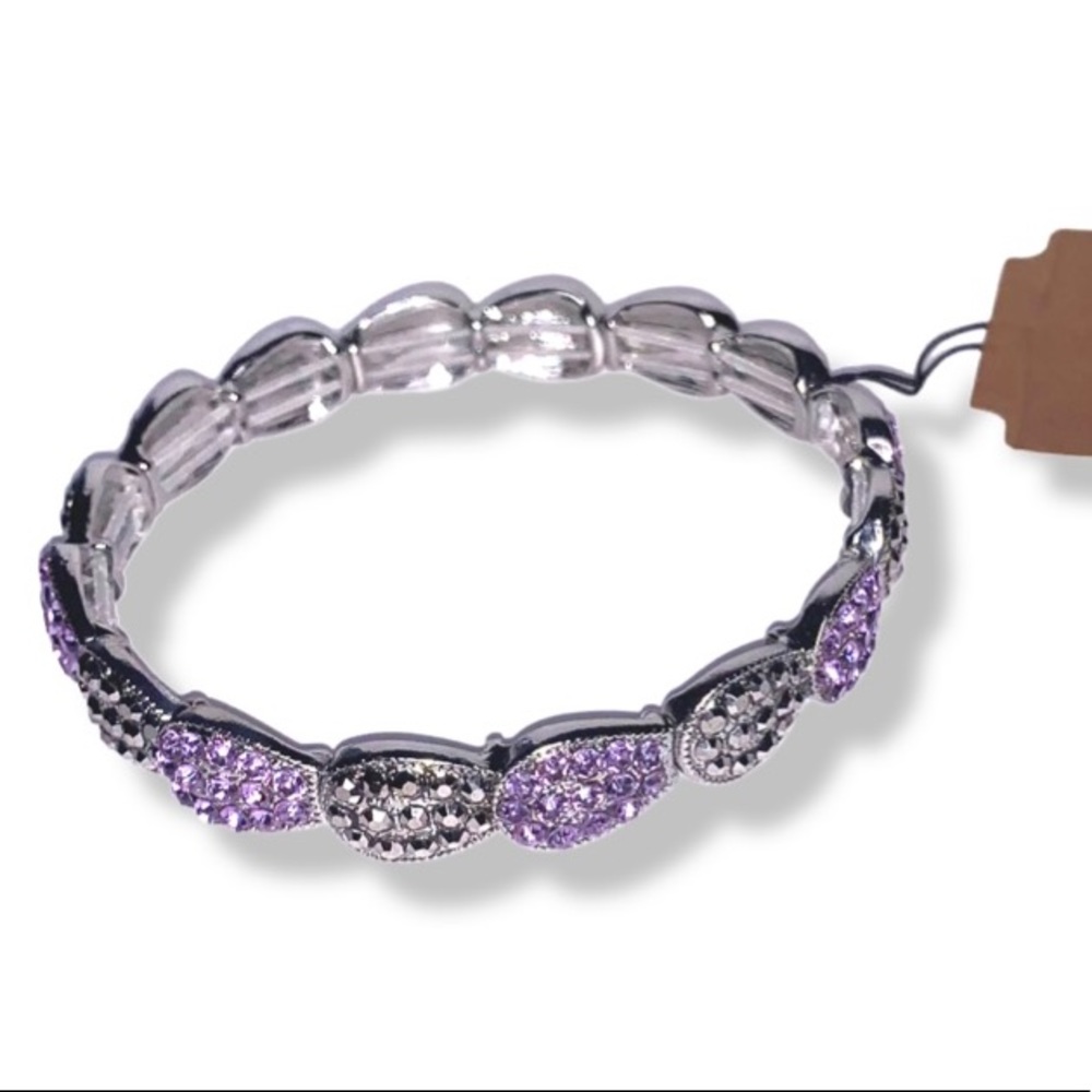 Vintage Monet Pink/Silver Scallop Bracelet